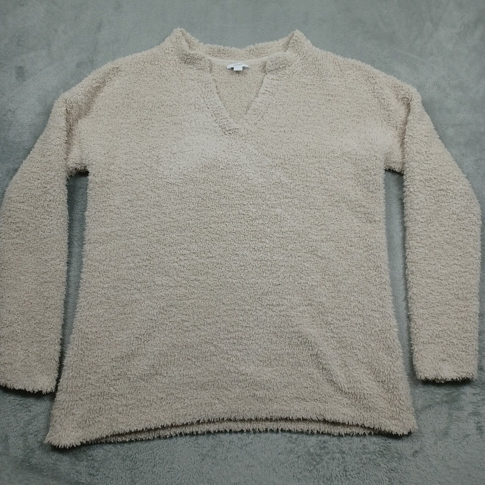 J Jill‎ Sweater Womens Small Beige Pure V Neck Pullover Casual Cozy